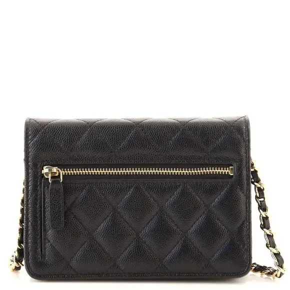 Chanel Wallet on Chain Quilted Caviar Mini Black - Picture 4 of 7